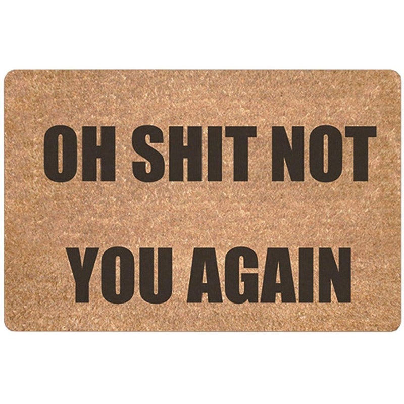 ChezMax Doormat Non-Slip Door Mat Waterproof Funny Rugs Indoor Outdoor Carpet Universal Welcome Mat Front Door Mud Absorbent for Floor Entrance Entryway - Image 1